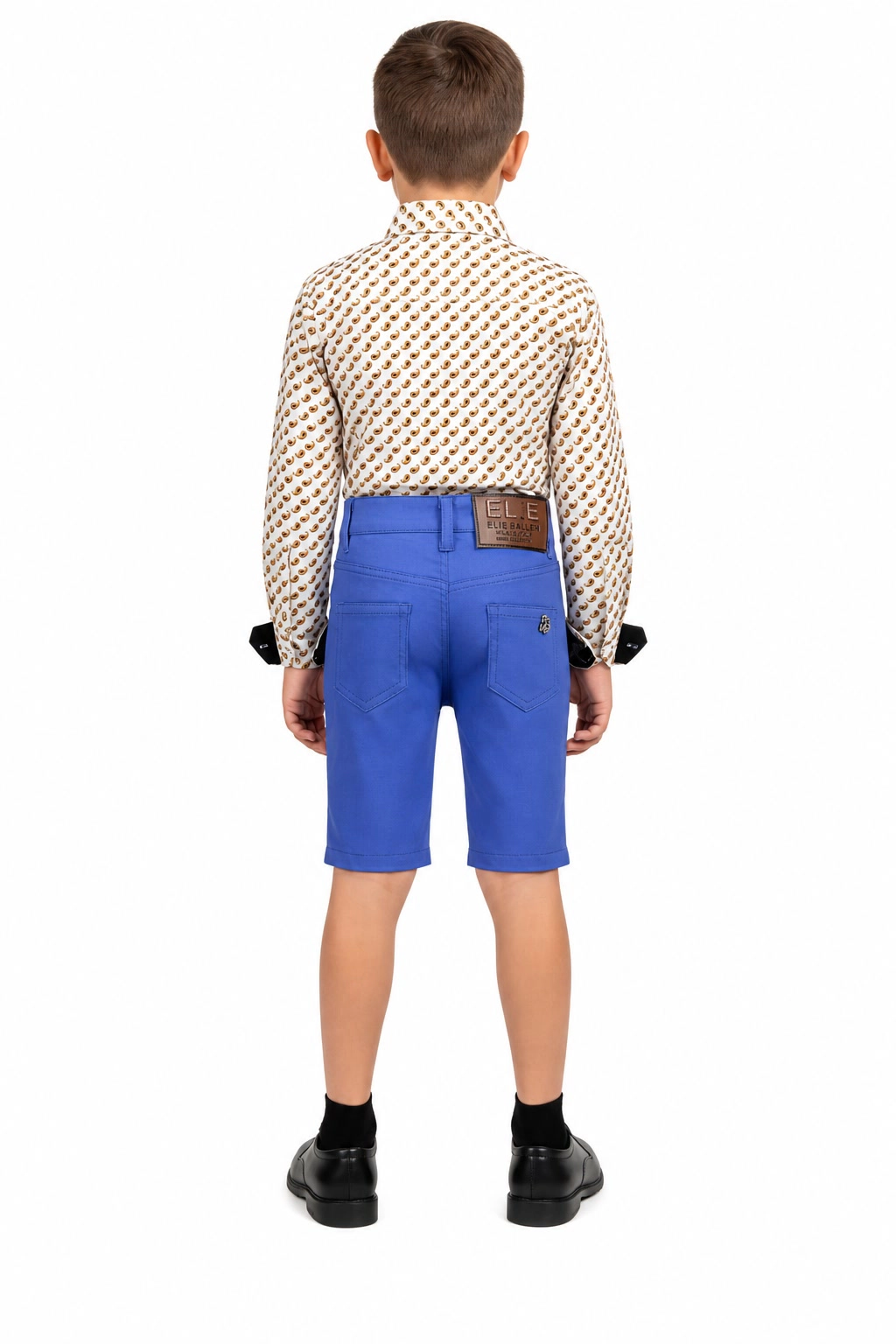 Elie Balleh Boys Slim Fit Cotton Twill Short Pants