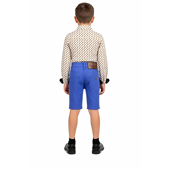 Elie Balleh Boys Slim Fit Cotton Twill Short Pants