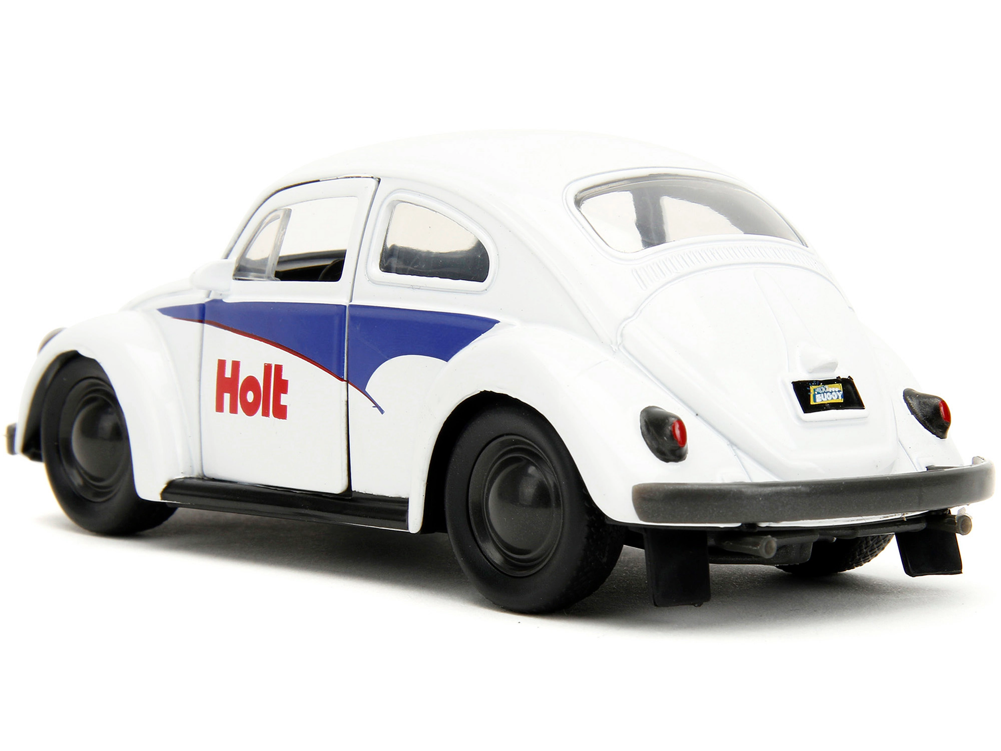 Jada 1959 Volkswagen Beetle "Holt" White with Blue Graphics and Boxing Gloves Accessory "Punch Buggy" Series