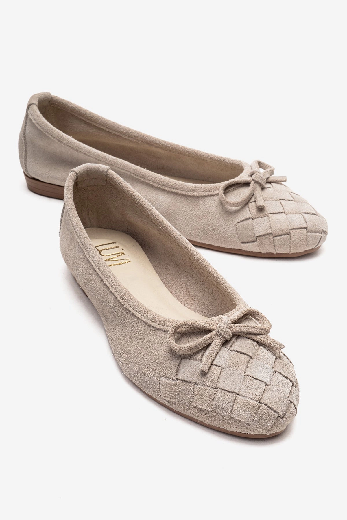 Forever & Always Womens Nopos Leather Cap Toe Ballet Flats