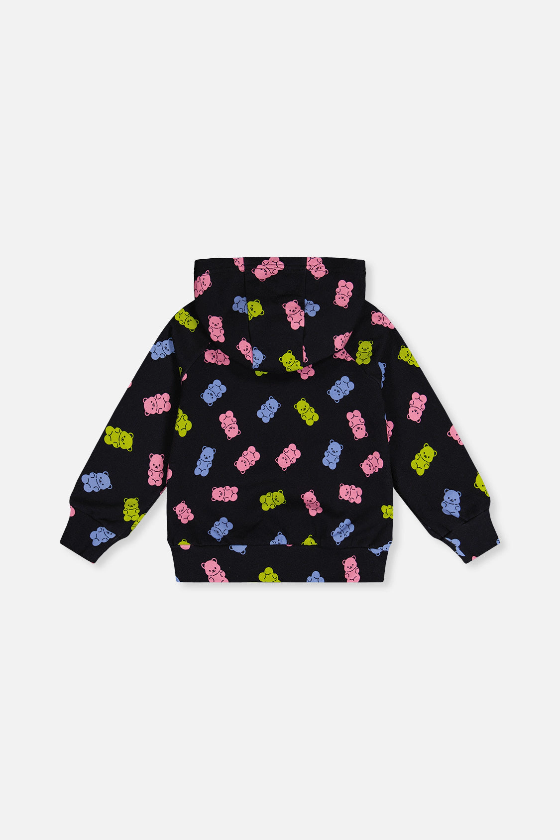 Deux par Girls Gummy Bear Print Raglan Sleeve Fleece Hoodie