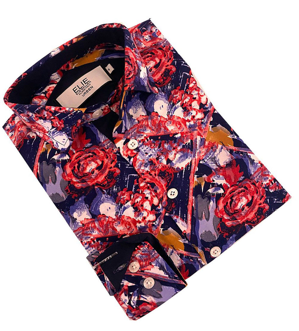 Elie Balleh Boys Slim Fit Paint Splash Shirt