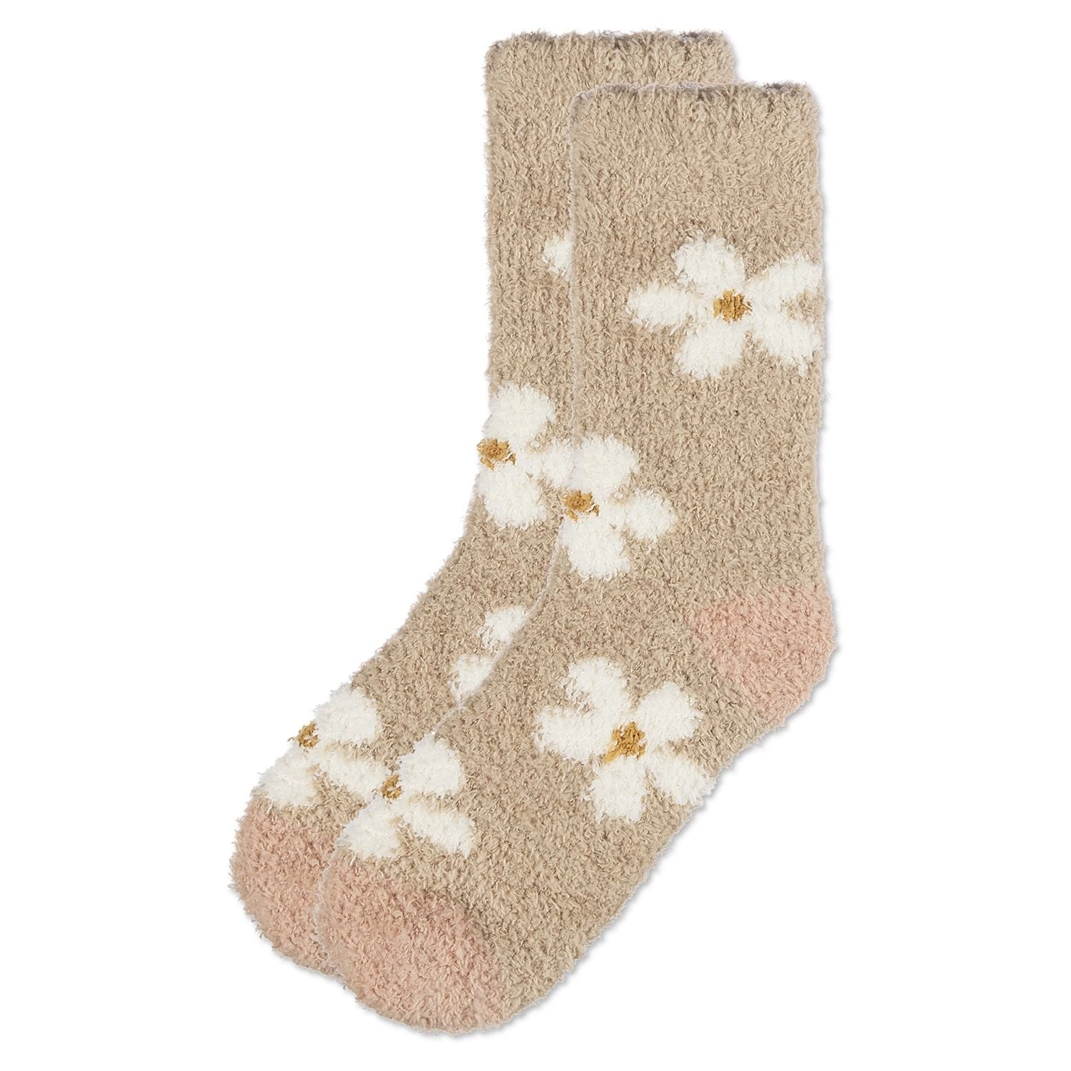 MeMoi Women's Daisy Marshmallow Cozy Crew Socks
