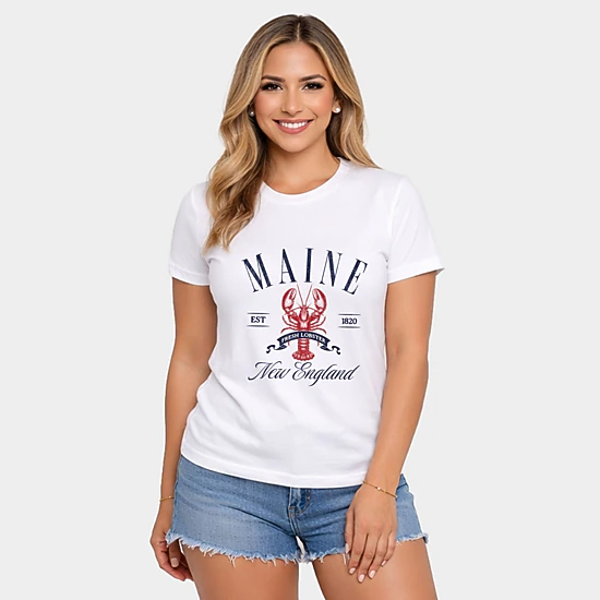 Simply Sage Market - Maine New England - Women's Short Sleeve Graphic T-Shirt