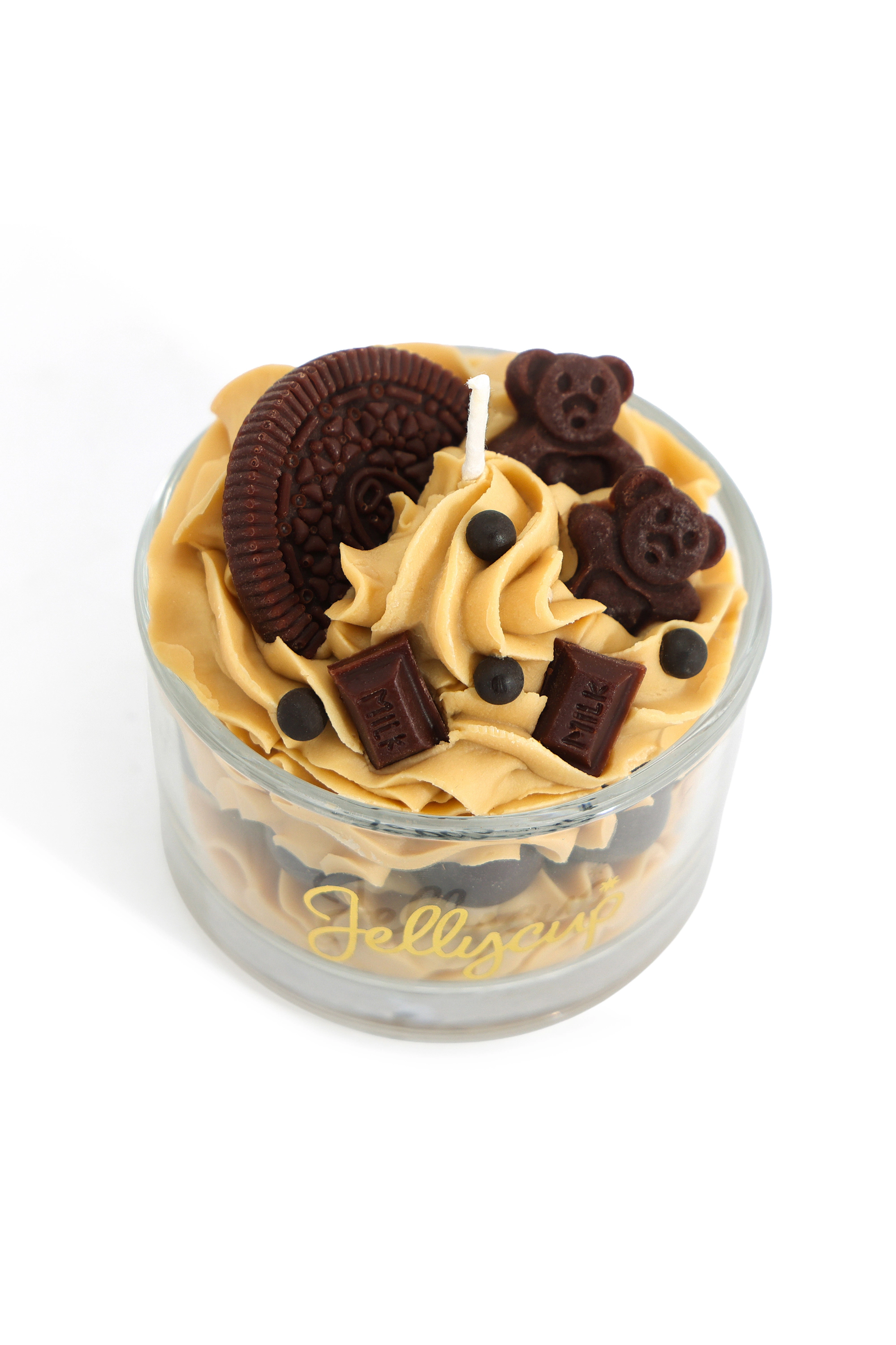 Jellycup Unisex Chocolate Cookie Scented Dessert Cup Soy Wax Candle