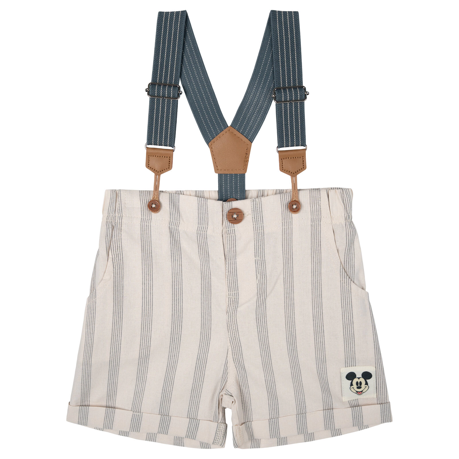 Disney Mickey Mouse Baby Boys' 2-Piece Polo Bodysuit and Shorts Set