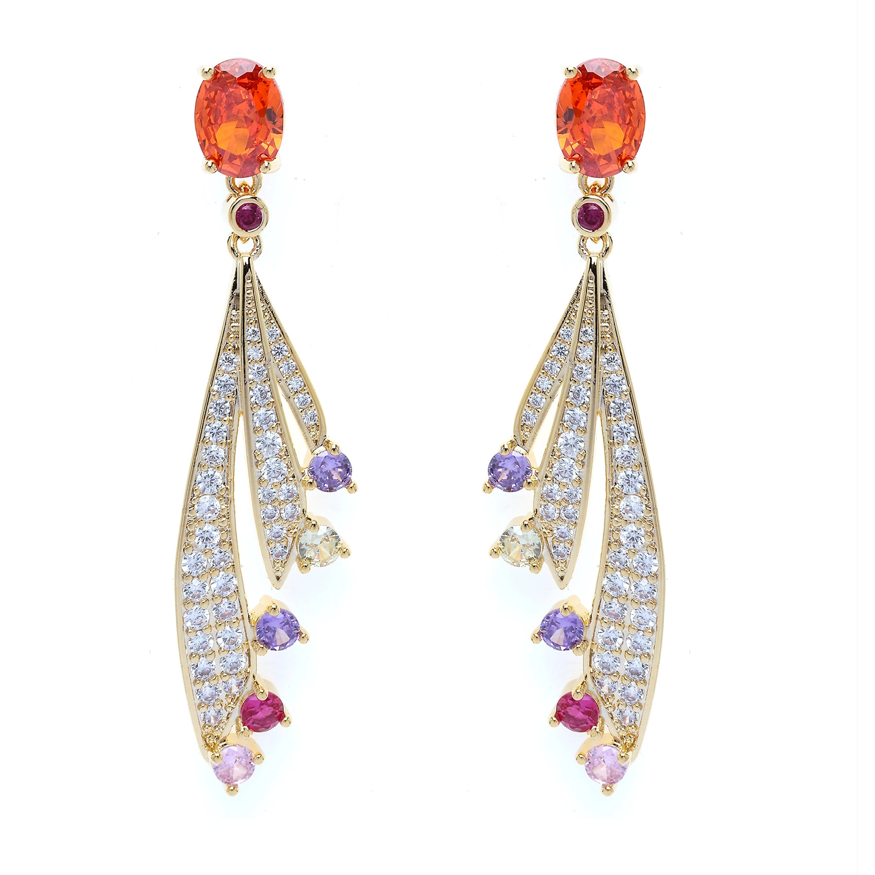 AGP PARIS Womens Feather drop Earrings