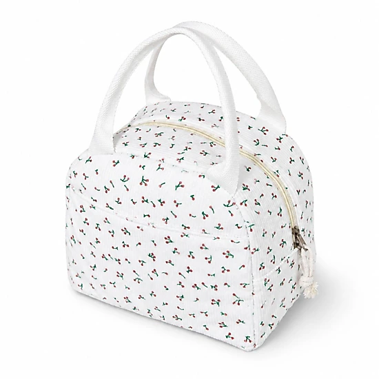 Alilang Women's Printed Insulated Lunch Tote Bag with Double Handles and Zip Closure, Orange Bee
