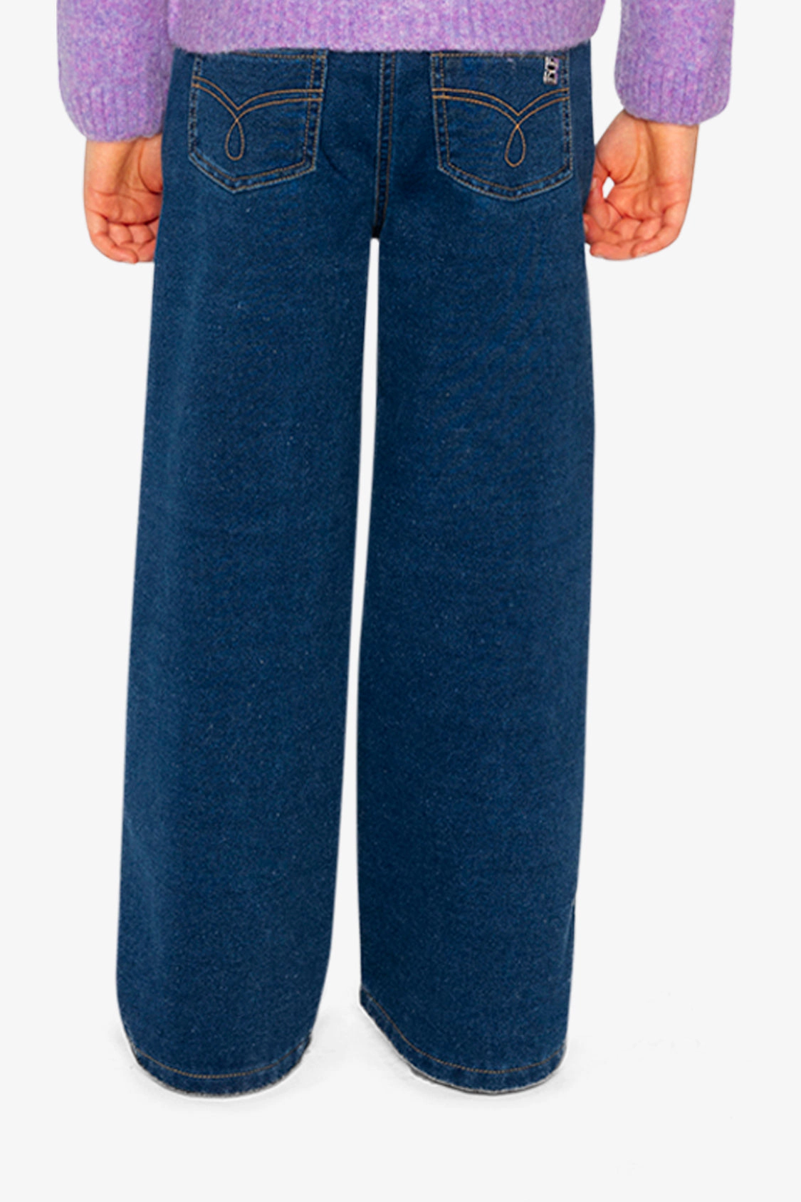 Deux par Girls Lurex Denim Wide Leg Jeggings