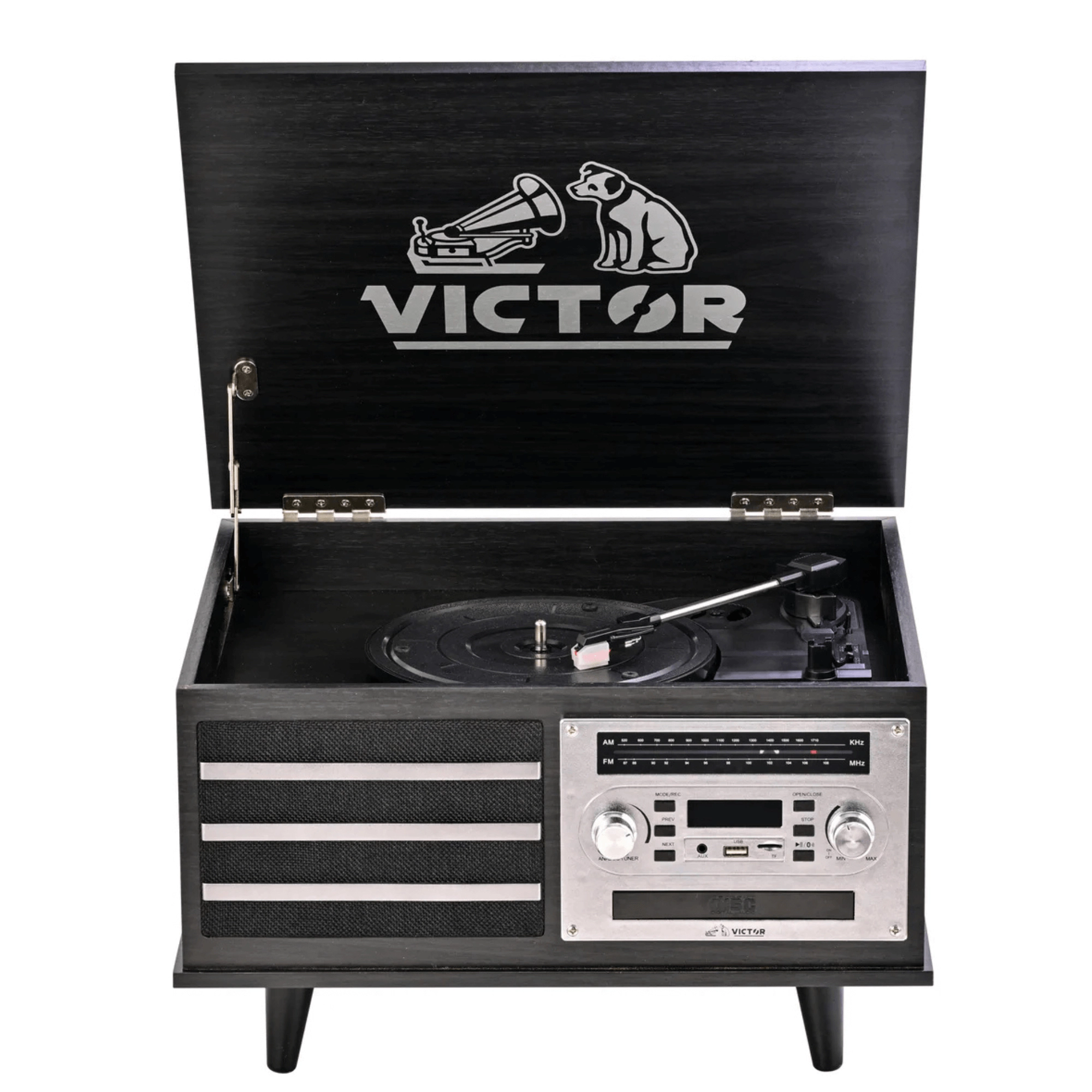 Victor Monroe 8-in-1 Turntable Music Center