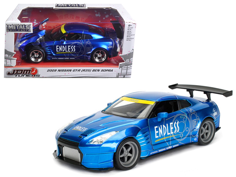 Jada 2009 Nissan GT-R (R35) Ben Sopra Blue JDM Tuners 1/24 Diecast Model Car  by Jada