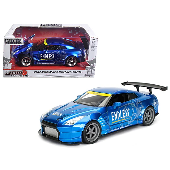 Jada Collectible 2009 Nissan Gt-R (R35) Ben Sopra Blue Jdm Tuners 1/24 Diecast Model Car