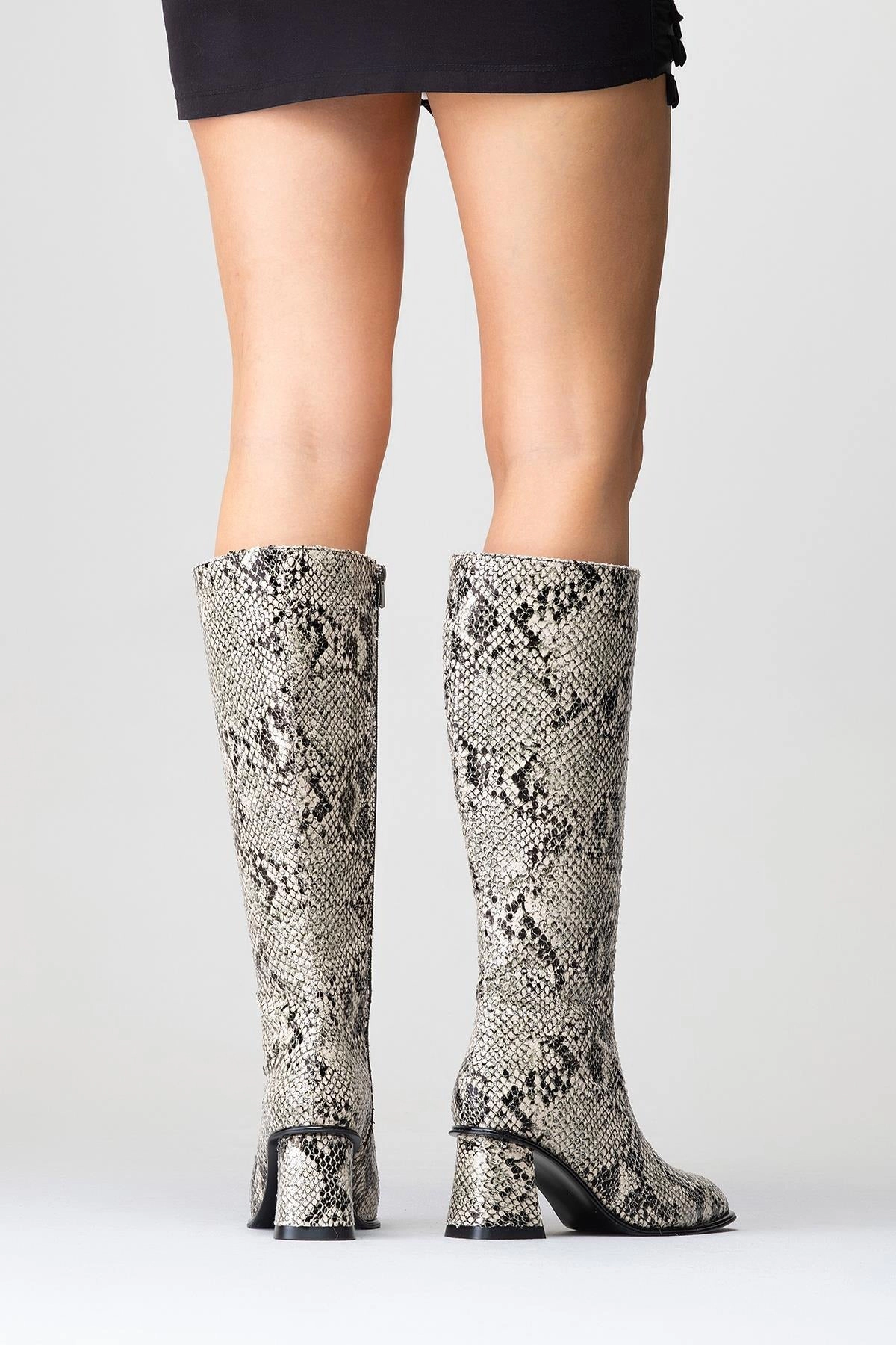 Prologue Shoes Womens Elly Pattern Block Heel Boot