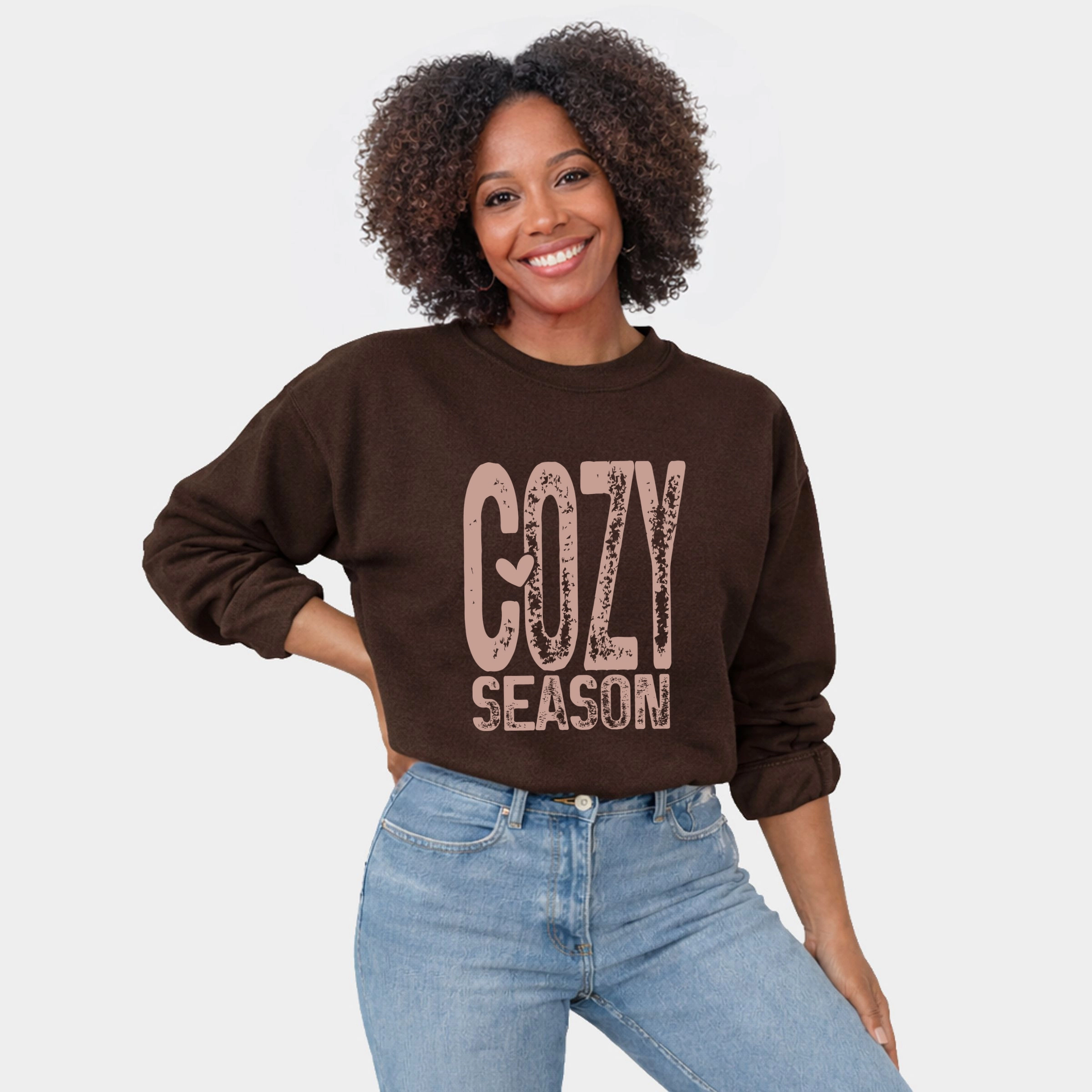 Simply Sage Market - Women's Graphic Sweatshirt Cozy Season Heart