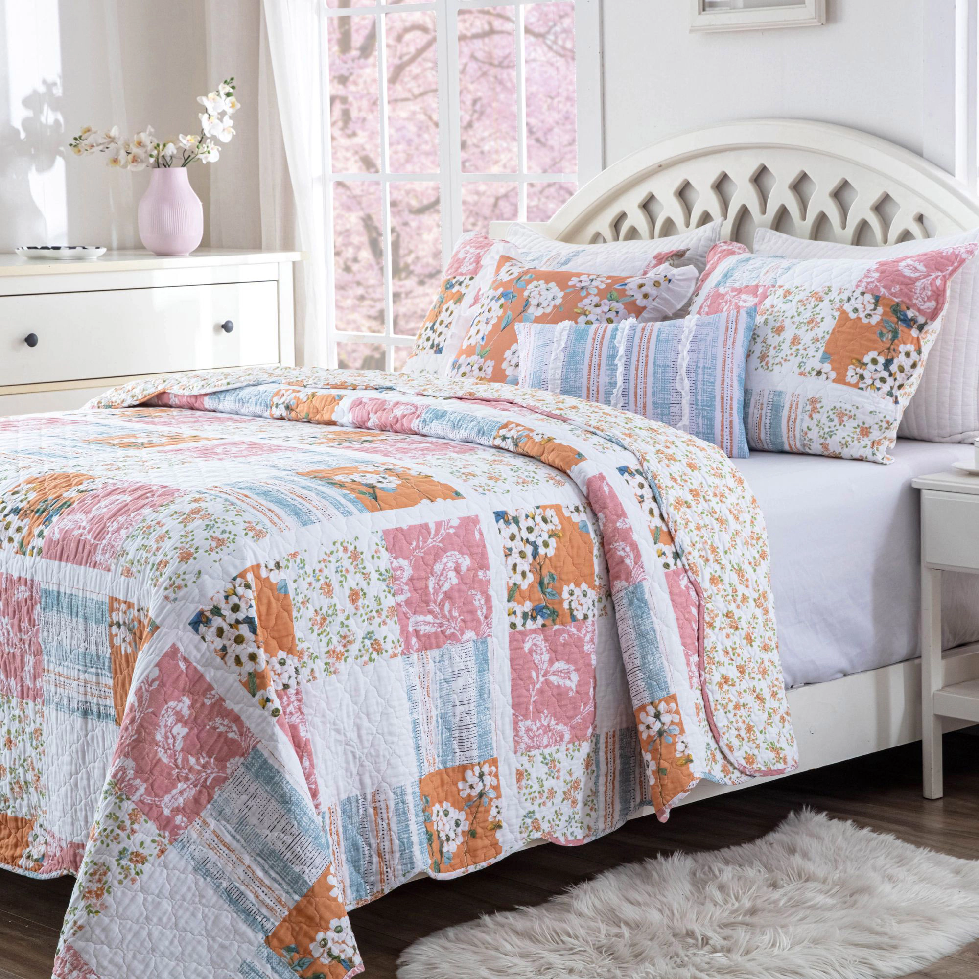 Greenland Home Everly Shabby Chic 3 Piece s Quilt Set