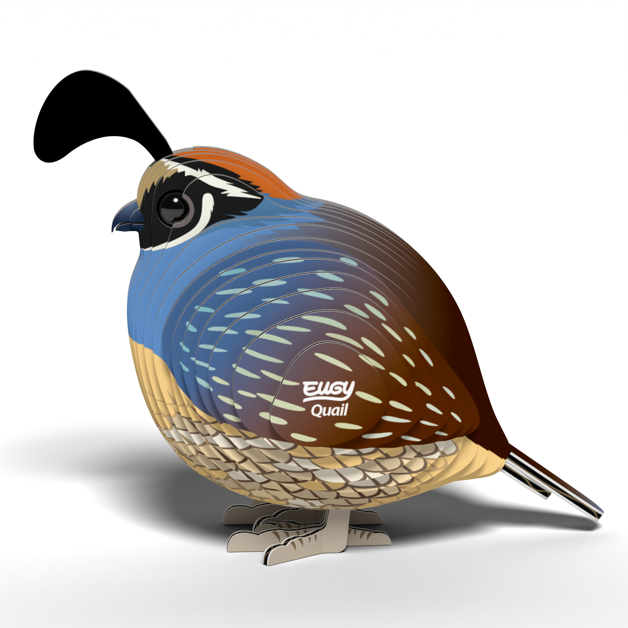 EUGY Quail 3D Puzzle - contains 33 puzzle pieces