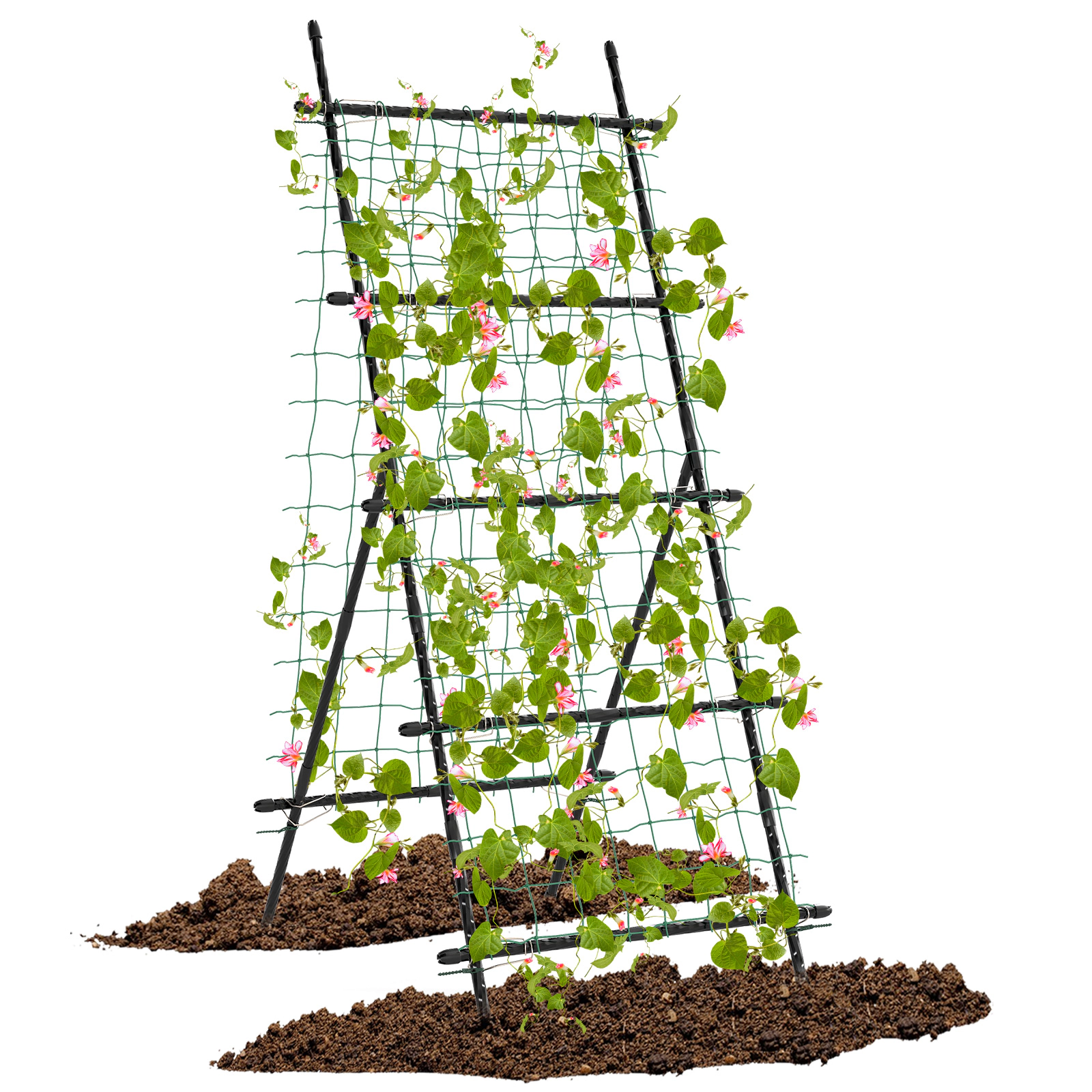 LJG 74 Inch Tall Garden Trellis for Flower Vine Vegetable Fruit Pea