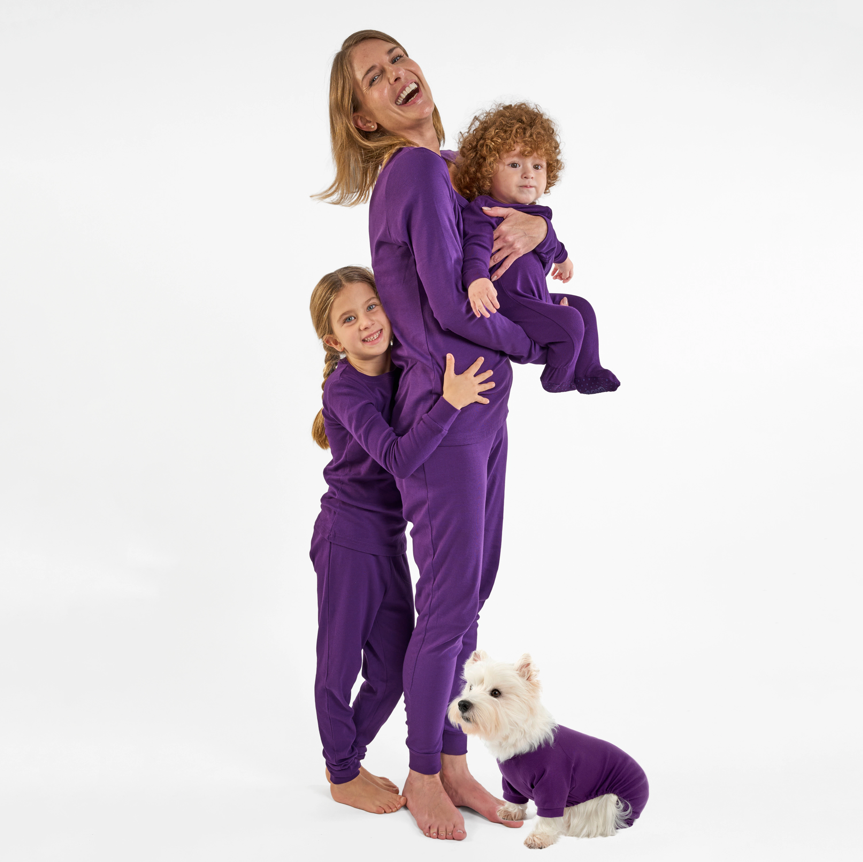 Leveret Womens 2-pc. Boho Solid Long Sleeve Cotton Snug Fit Pajamas