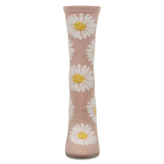 MeMoi Women's Daisies Cashmere Crew Socks