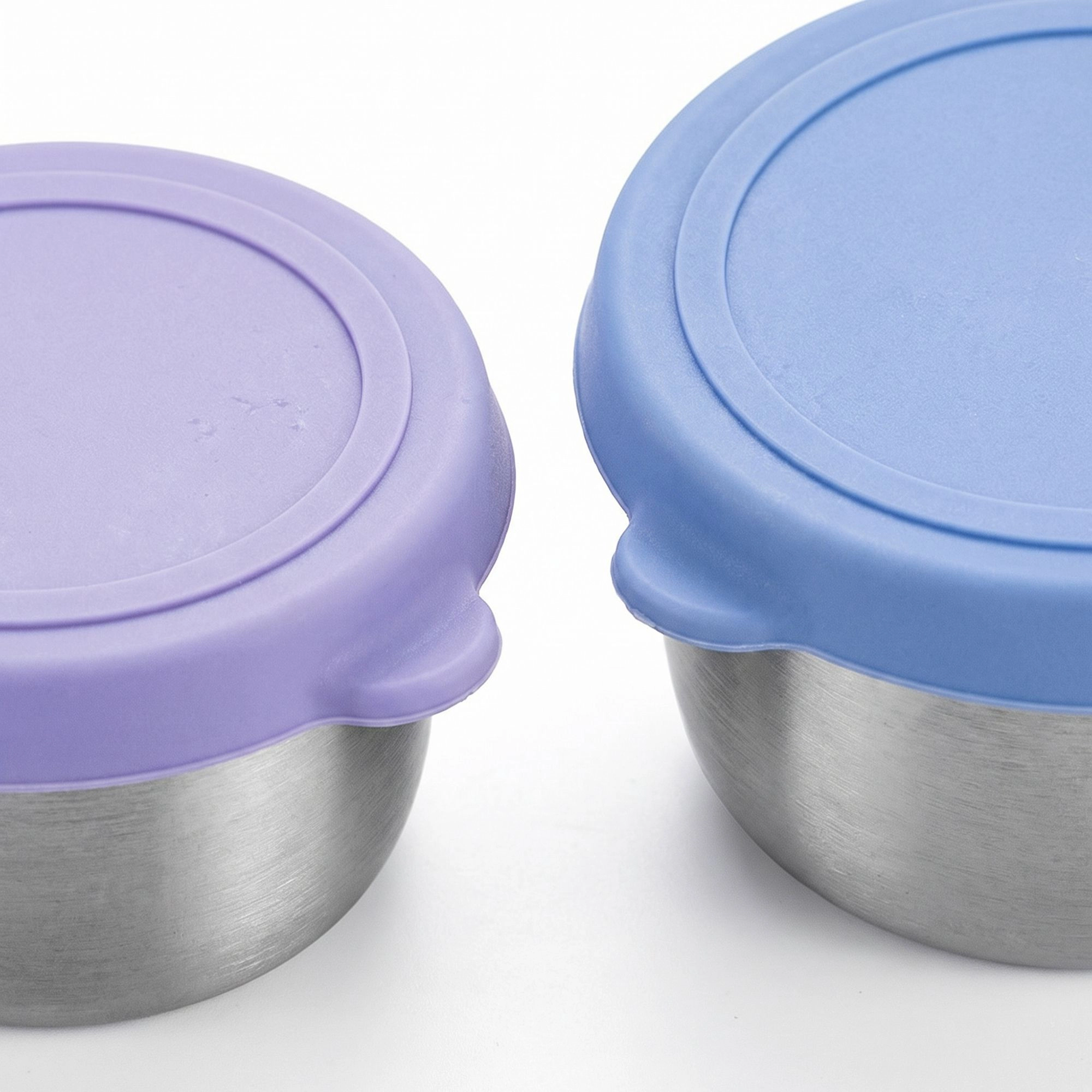 Alilang Women Food Storage Container Set with Stainless Steel Bowls and Silicone Lids Reusable Snack Prep Containers