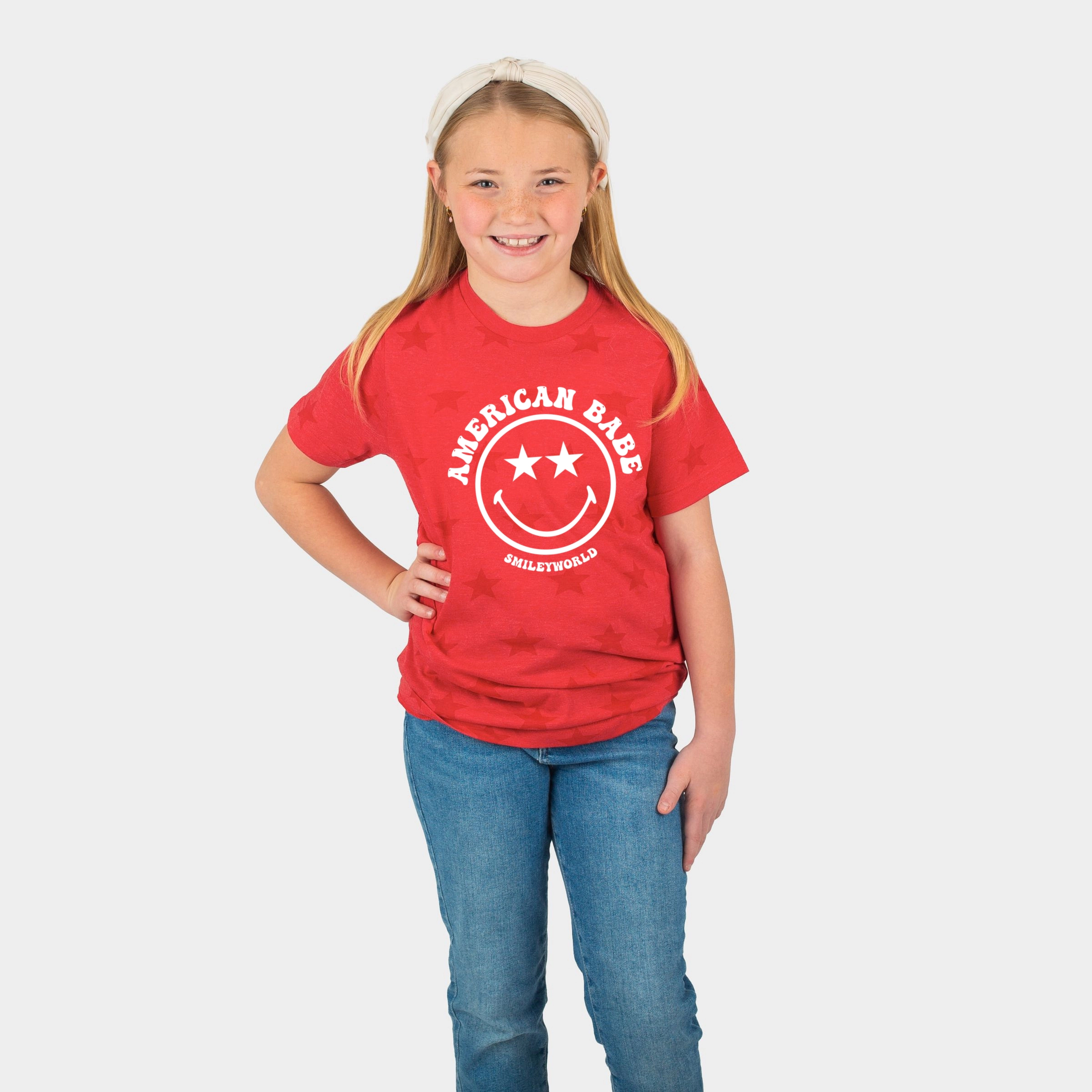 The Juniper Shop - SmileyWorld American Babe Youth Short Sleeve Star Tee