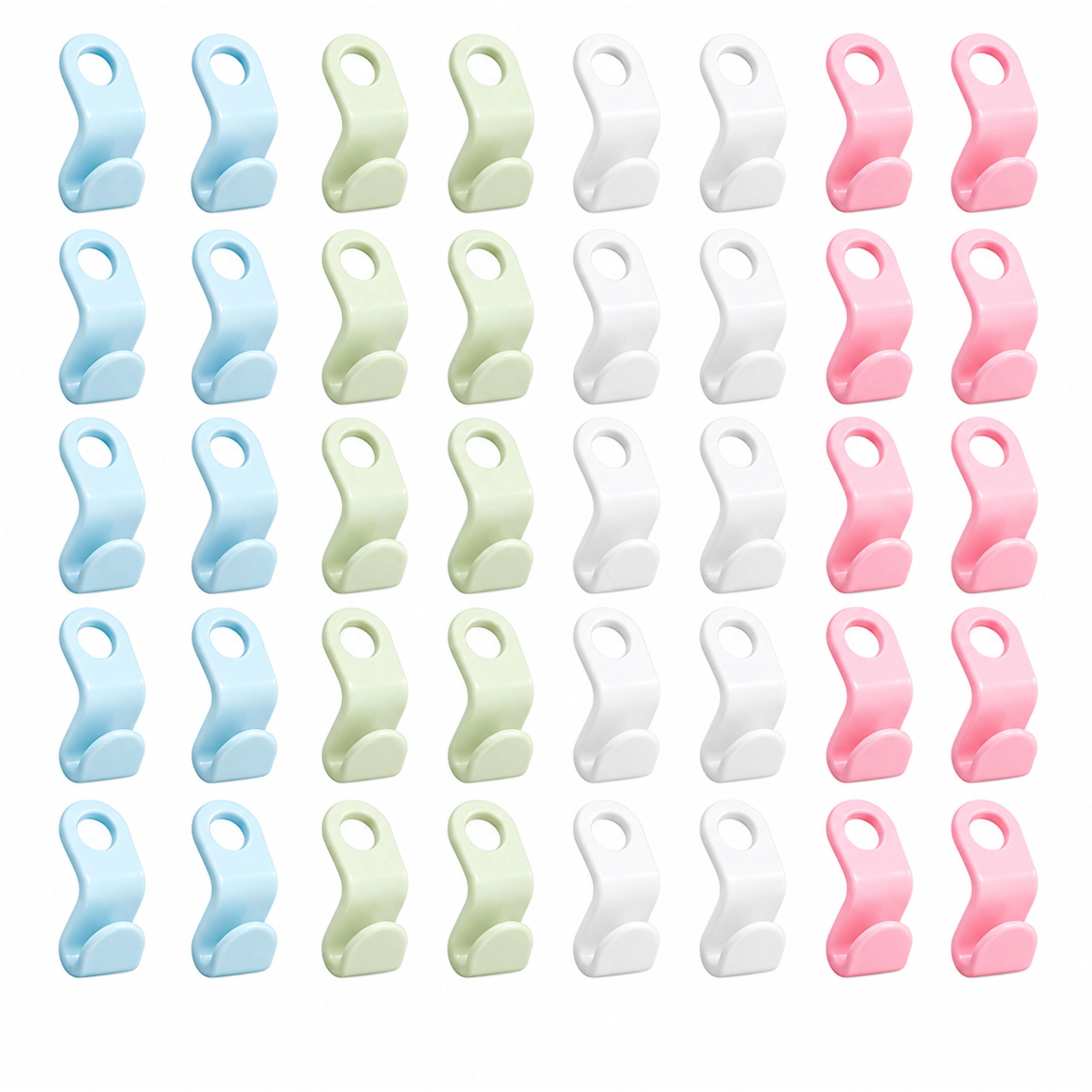 Home Collection Pack  of 40 Hanger Connector Hooks Space Saving Closet Organizer Clips