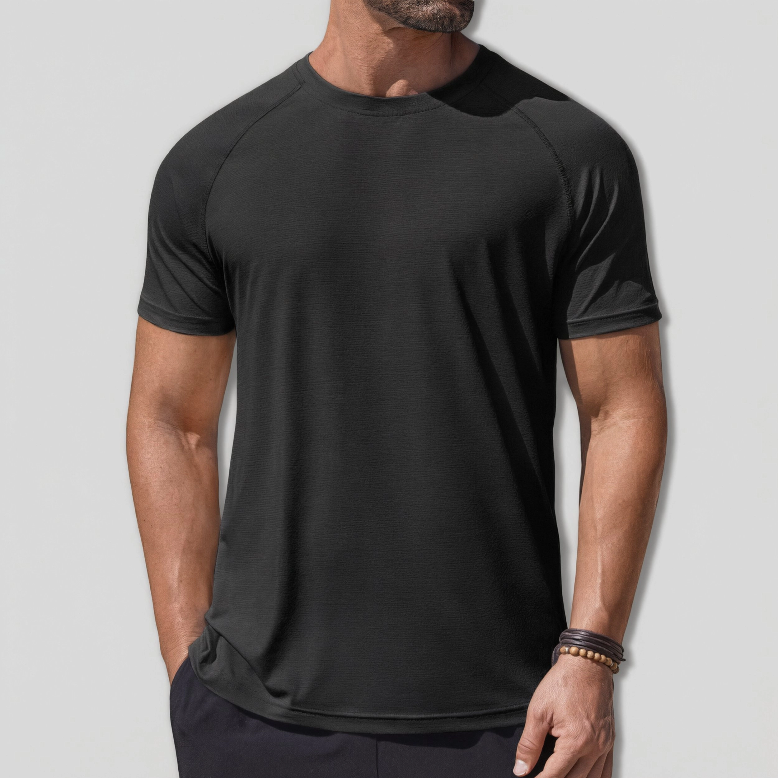COOFANDY Mens Sporty Short Sleeve T-Shirts  Crew Neck Raglan Casual Tees
