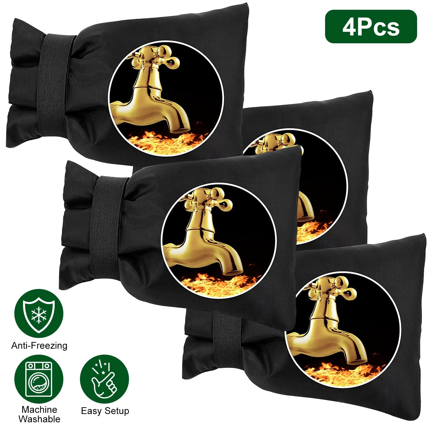 GBruno 4-Piece Insulated Outdoor Faucet Covers