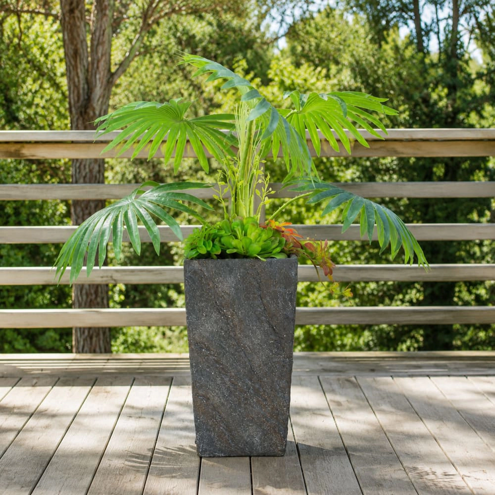 WOW PIONEER Tall Durable Cement Planter Container