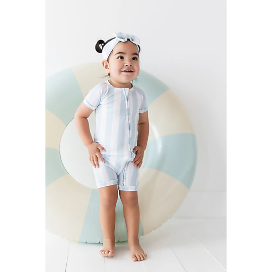 Charlie Lou Baby Unisex Cotton Candy Stripes Shortie Romper
