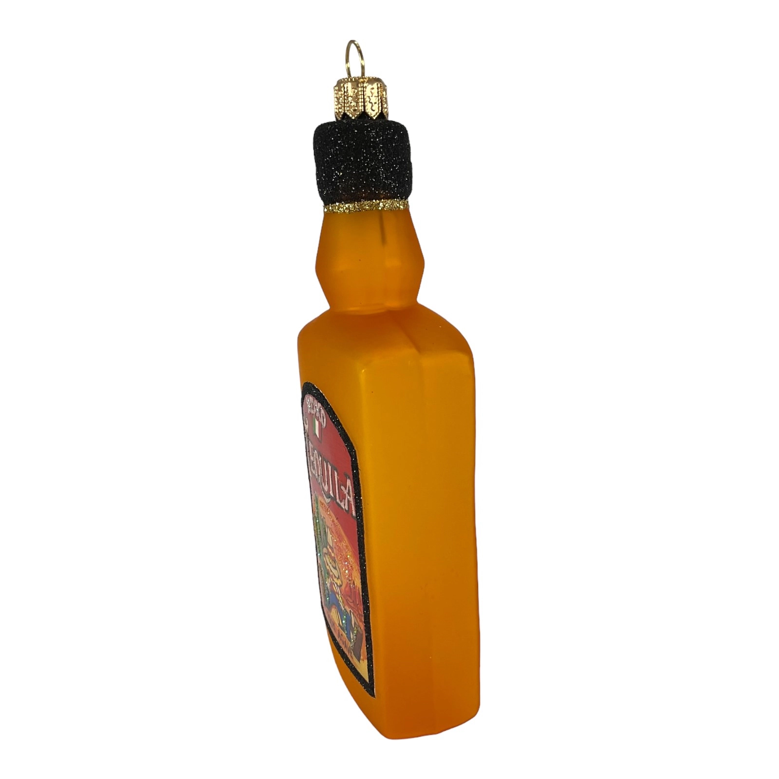 Pinnacle Peak Trading Company Mexican Tequila Bottle Polish Blown Glass Christmas Tree Ornament