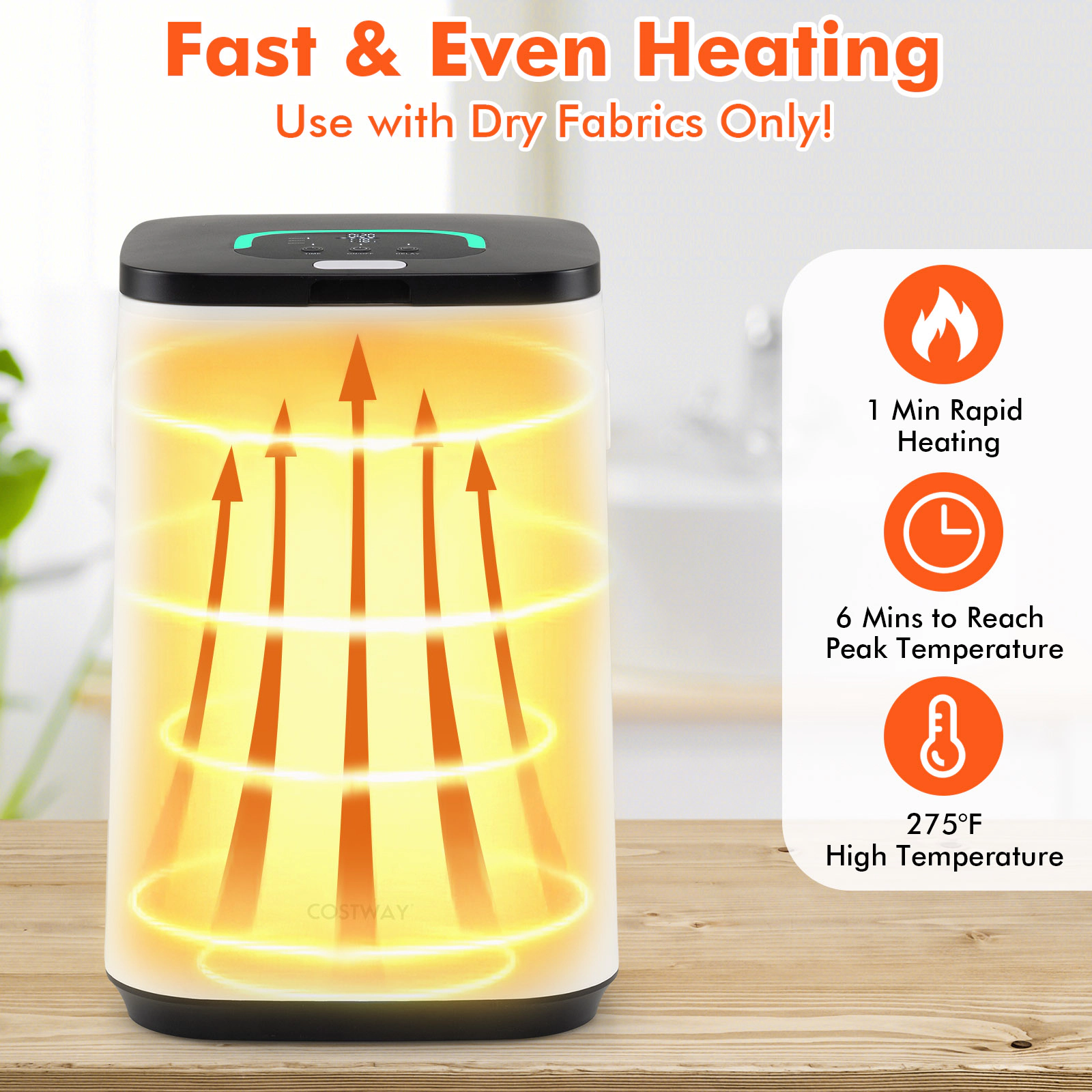 LJG 23L Large Hot Towel Heater with Rapid Heating and Adjustable Timer