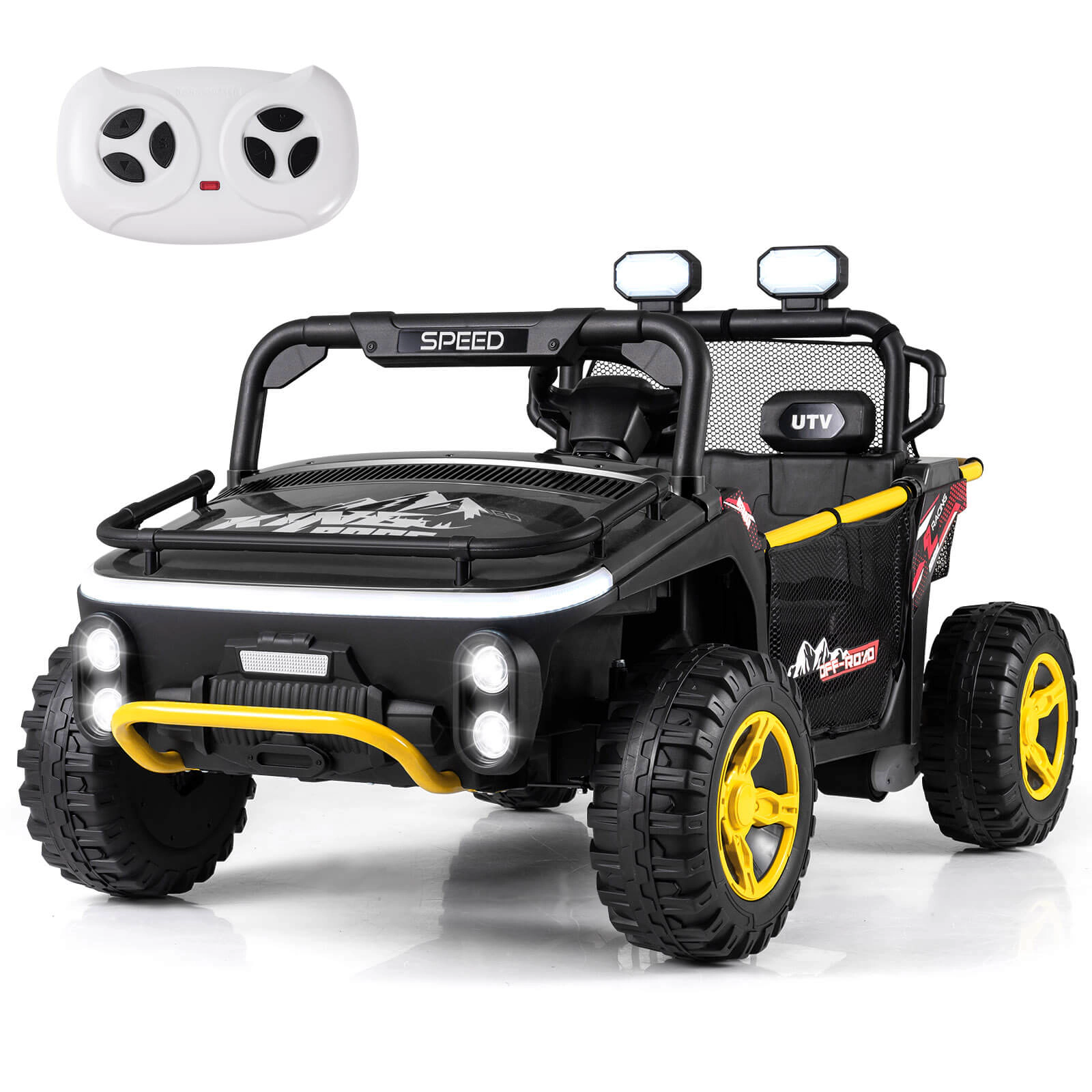 Costway 24V Ride on Toy for Big Kids 2 Seater Truck Car with Remote Control