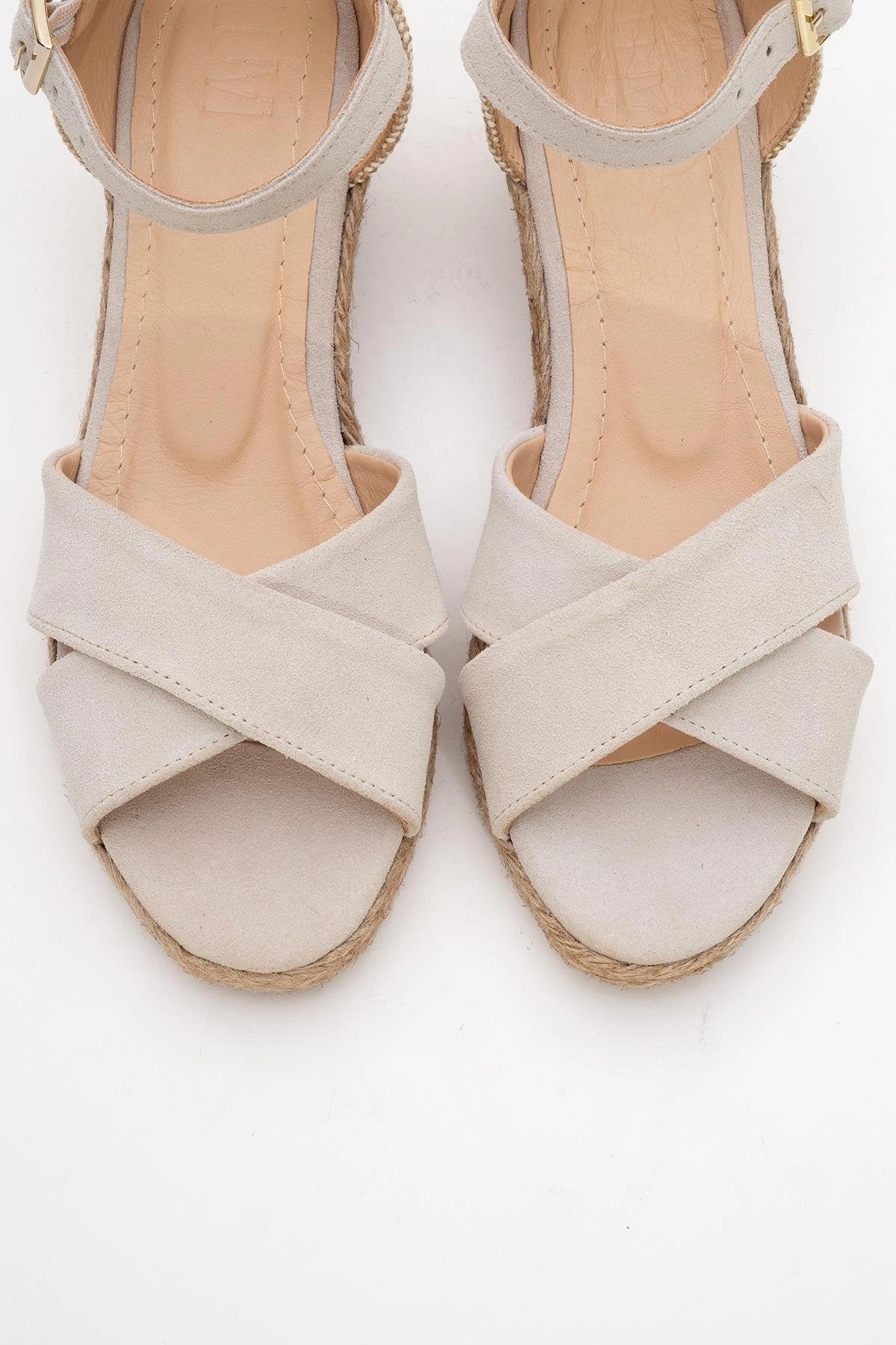 Forever & Always Womens Miria Leather Platform Espadrille
