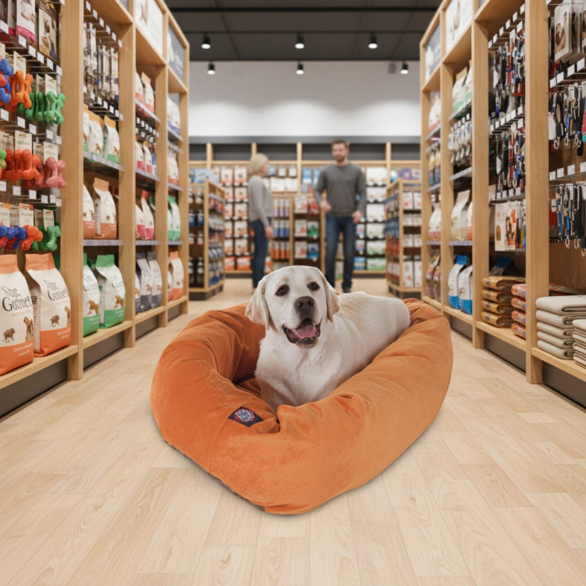MajesticPet 40 in. Villa Donut Pet Bed, Orange
