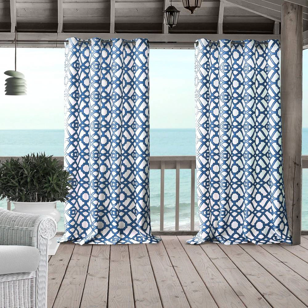 Radiant Essence Unisex Water-Resistant Geometric Patio Curtains
