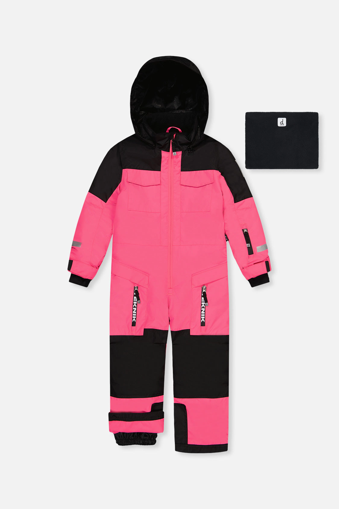 Deux par Girls One Piece Teknik Hooded Snowsuit with Expandable Sleeves