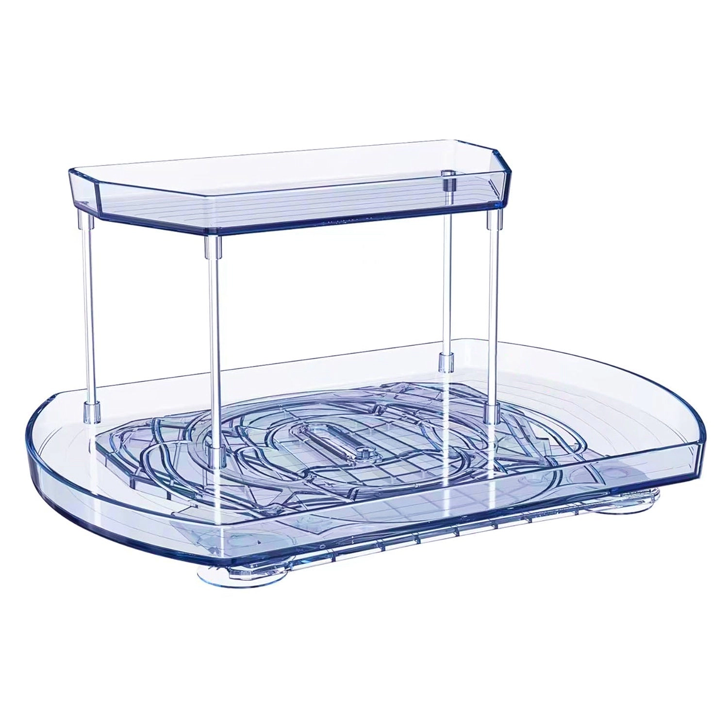 NEW Home Unisex 2-Tier Rotating Refrigerator Organizer
