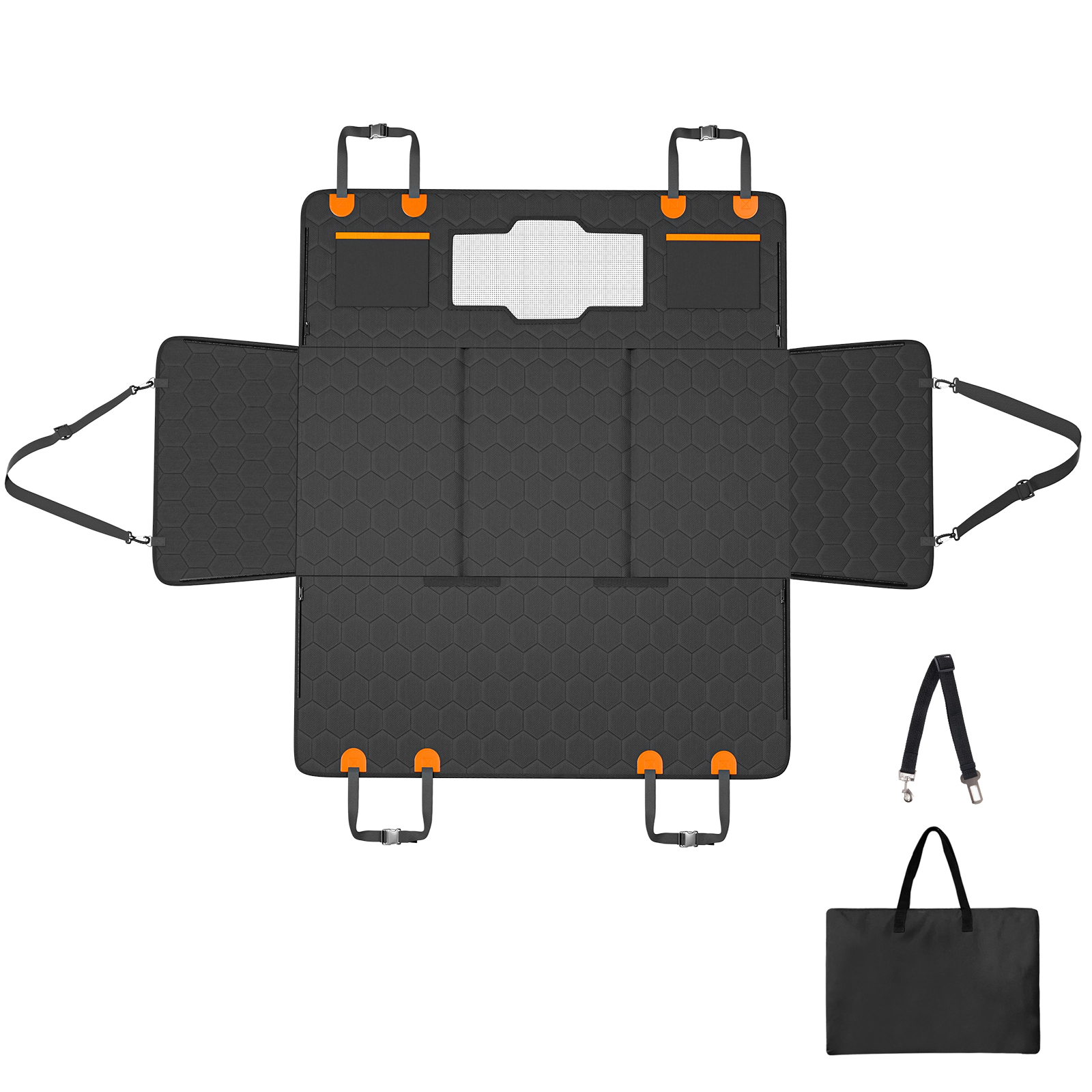 HONGGE Back Seat Extender, Dog Car Cover, Hammock for Bed