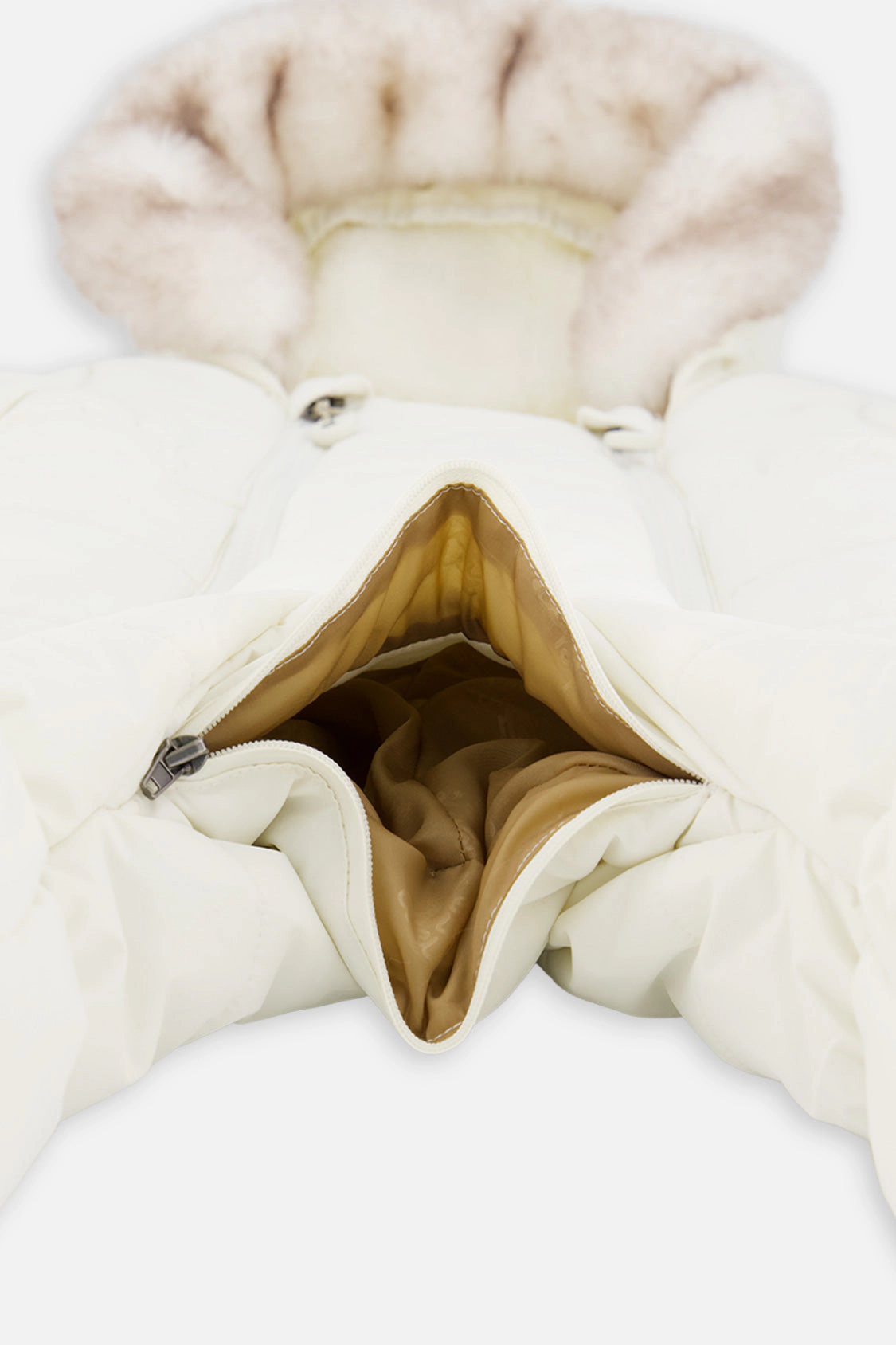 Deux par Unisex Quilted One Piece Snowsuit for Car Seats with Bear-Ear Hood