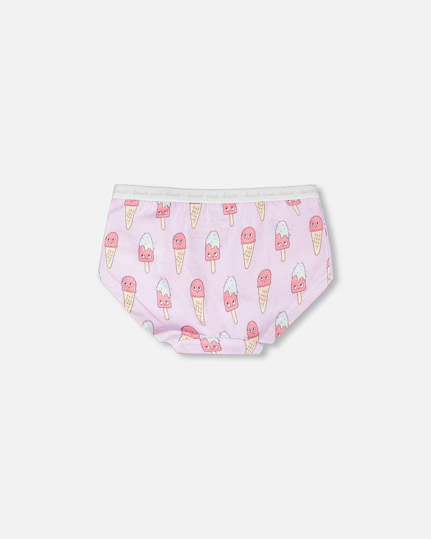 Deux par Girls Organic Cotton Boyshort Panty Printed Ice Creams