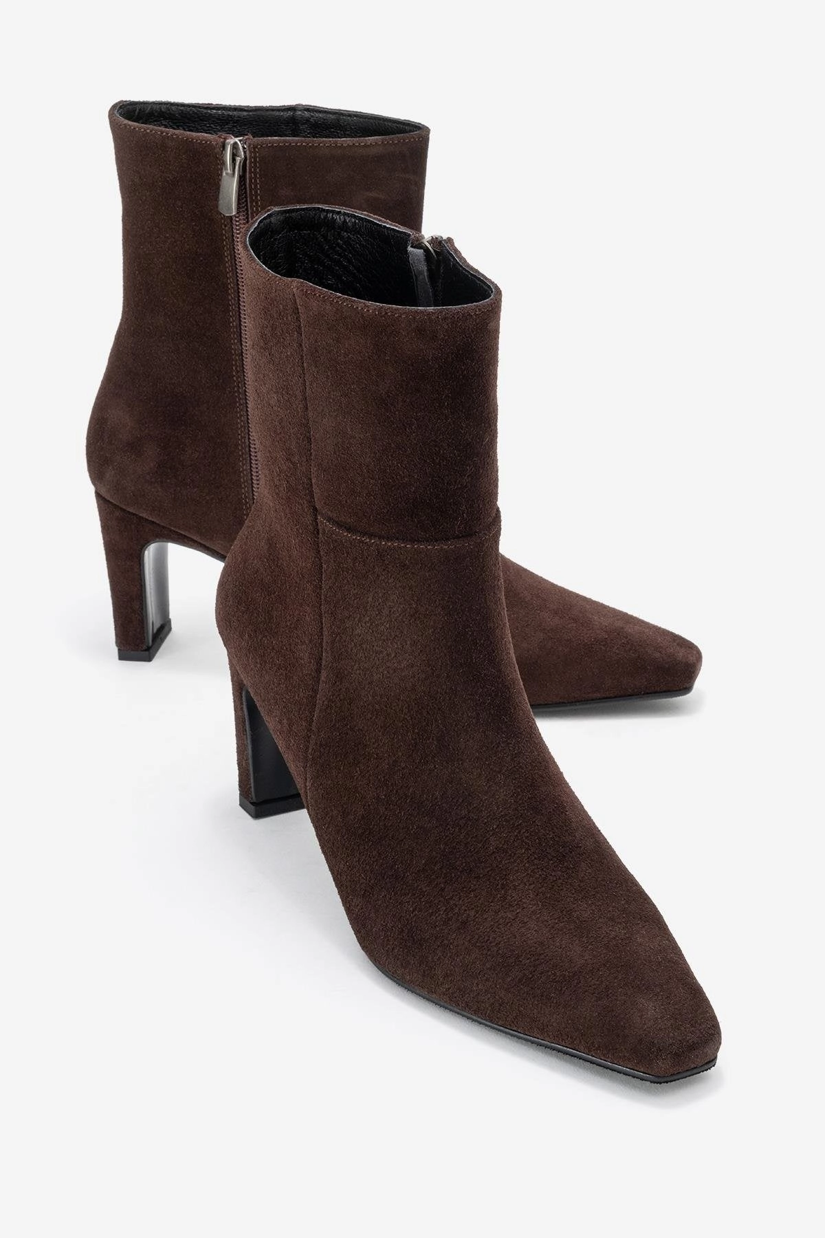 Forever & Always Womens Kyoto Leather Block Heel Boots