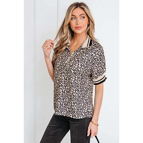 Threaded Pear Women's Seraphina Patchwork Short Sleeve Top