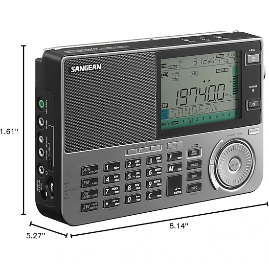 SANGEAN ATS-909X2 Multi-Band World Receiver - FM/SW/MW/LW/Air with SSB and Memory Presets