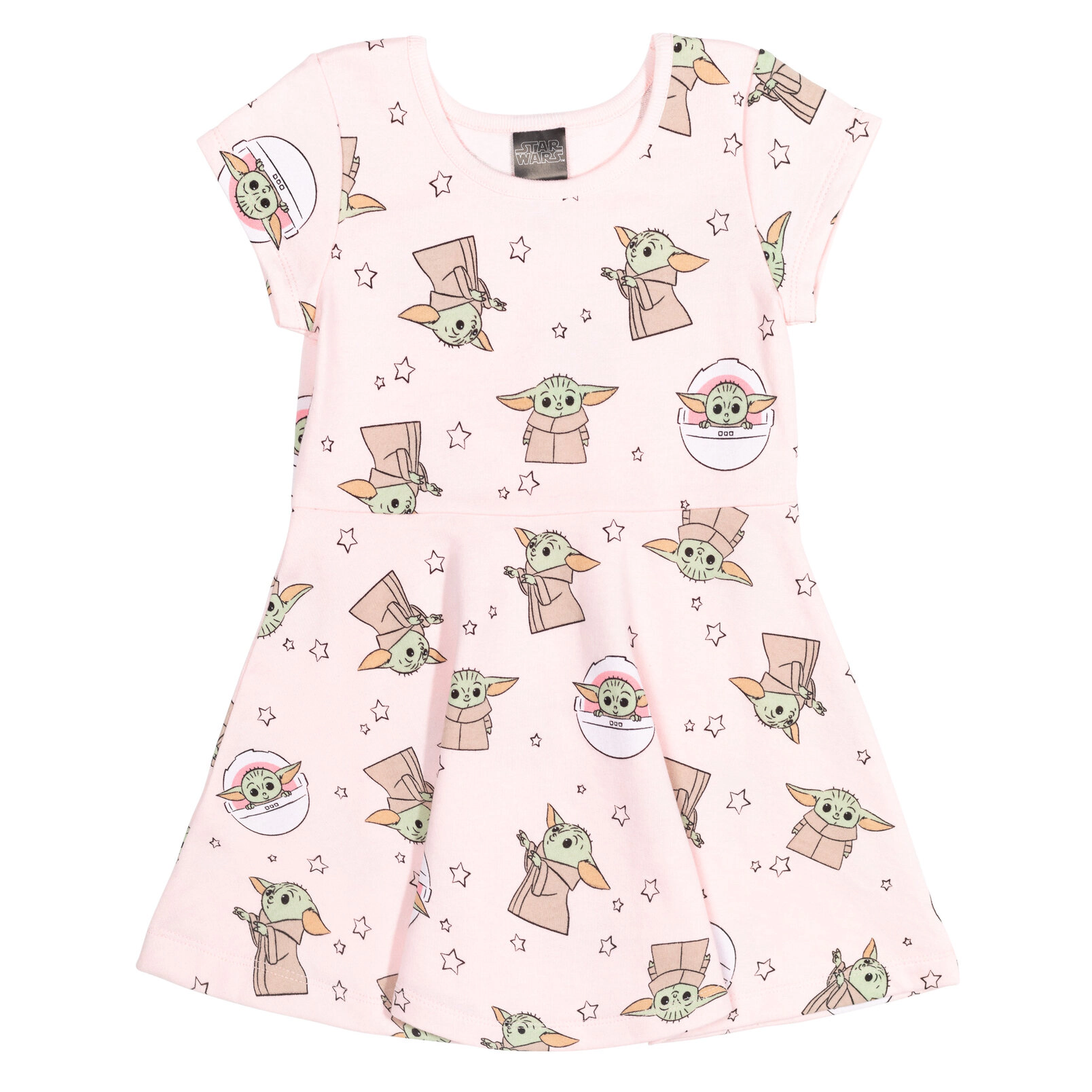 Star Wars The Mandalorian Grogu Girls' Skater Dress and Scrunchie Set
