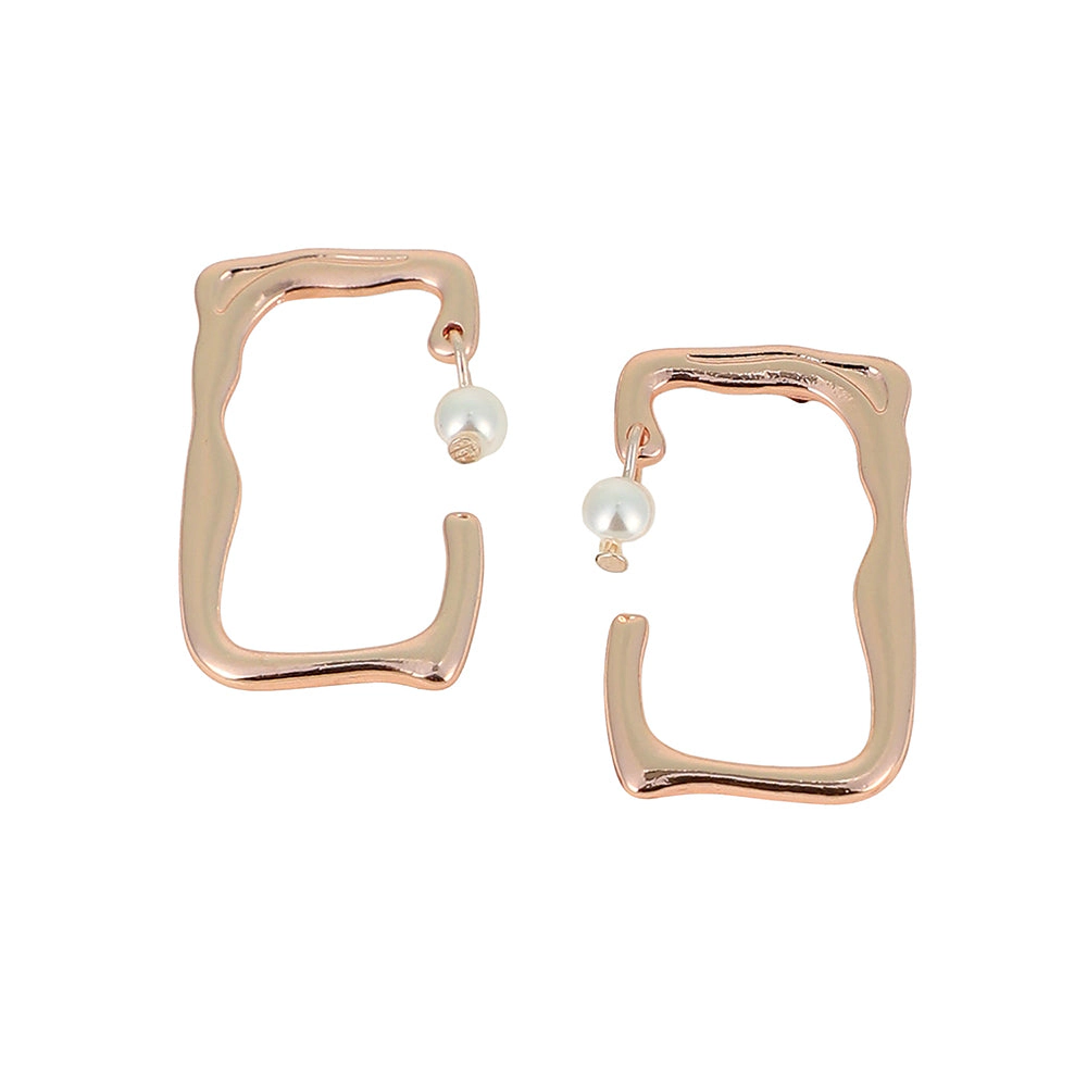 SOHI Women's The Cadre Drop Earrings - Rose Gold