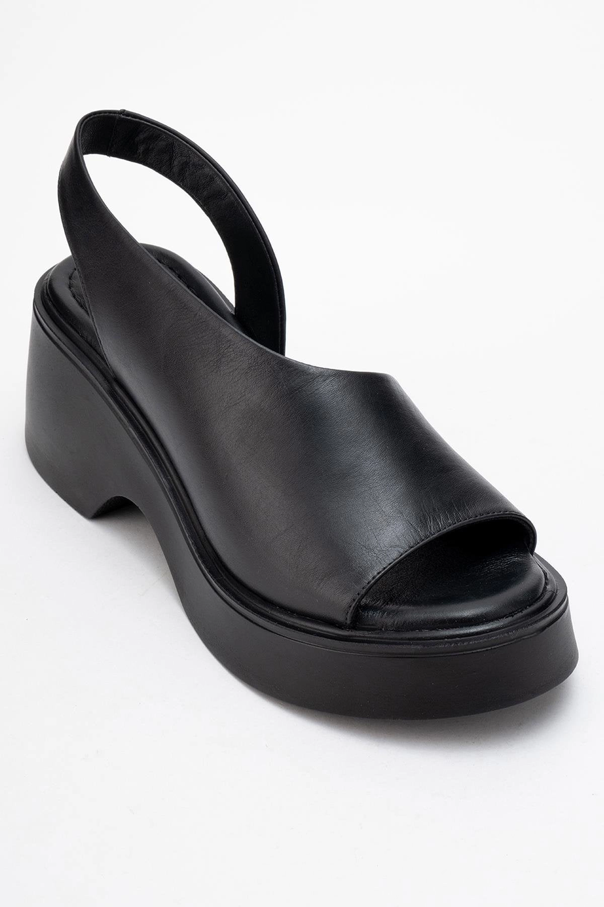 Forever & Always Womens ROY Leather Wedge Sandals