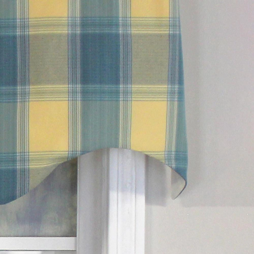 Syon Park Plaid Regal Style 3" Rod Pocket Valance 50" x 17" Multicolor by RLF Home