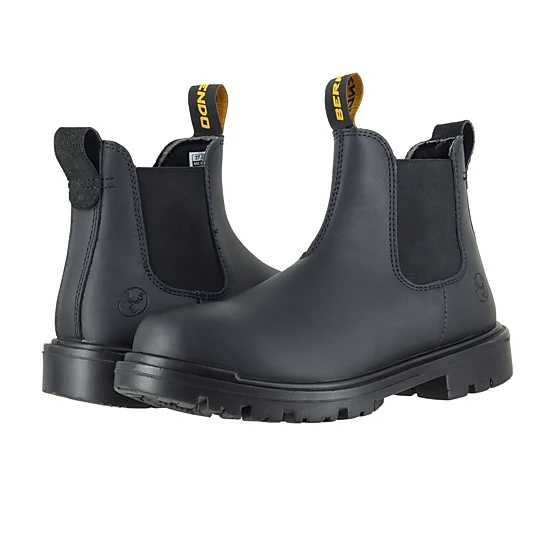 Berrendo Mens 6" Pull-On Steel Toe Work Boots, EH Rated, Oil-Slip Resistant