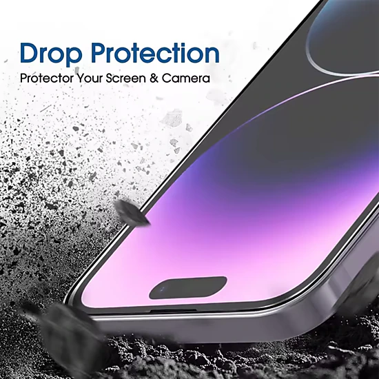 Qixxronics 3-Pack Screen Protector for iPhone 14 Pro Max 6.7" Tempered Glass Film Protector